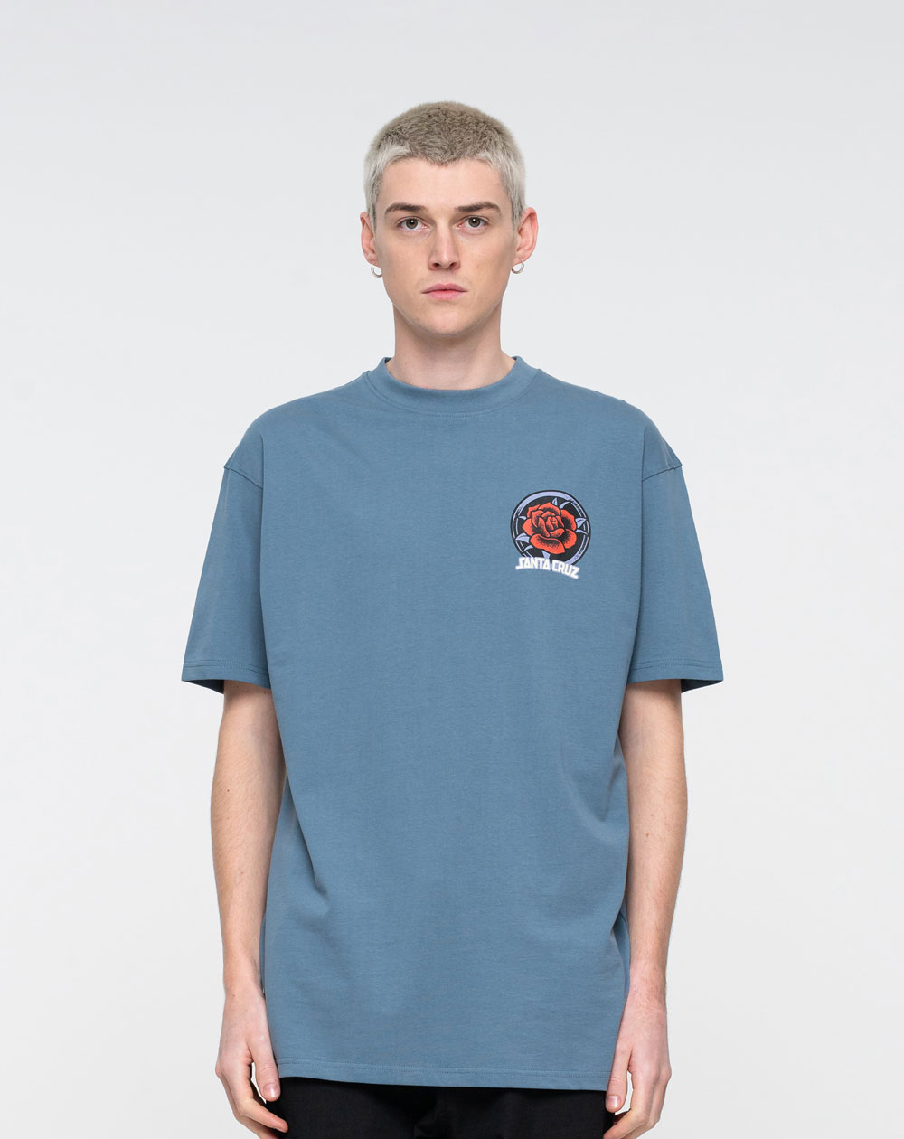 Santa Cruz Til The End Hand Camiseta para Hombre Vintage Blue