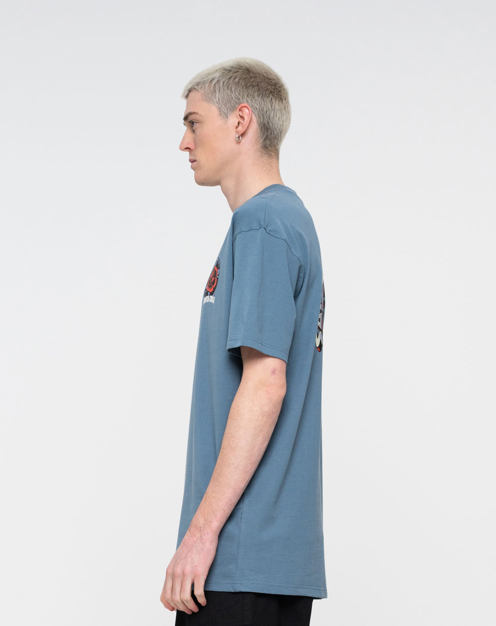 Santa Cruz Men's T-Shirt Til The End Hand Vintage Blue