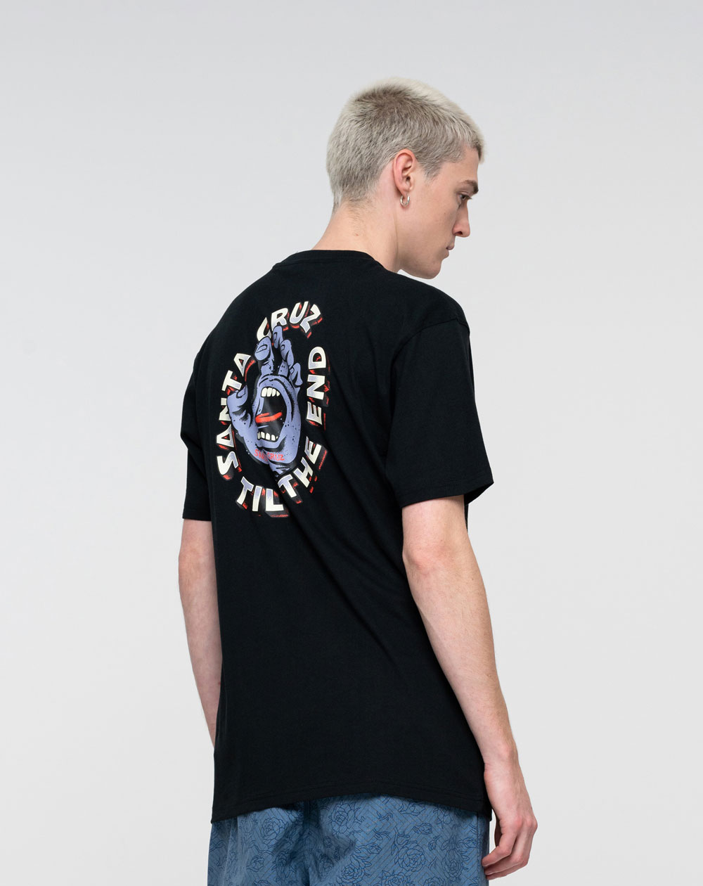 Santa Cruz Til The End Hand T-Shirt Homme Black