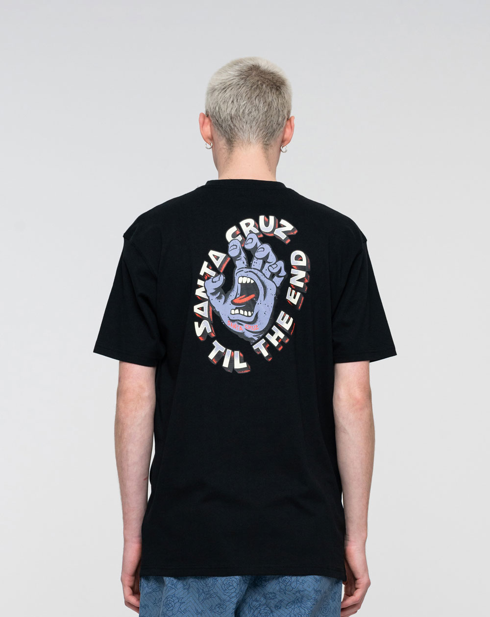 Santa Cruz Til The End Hand Camiseta para Hombre Black