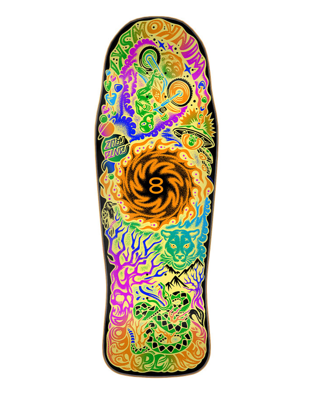 Santa Cruz Tabla Skateboard Winkowski Dope Planet Two Shaped 10.34"