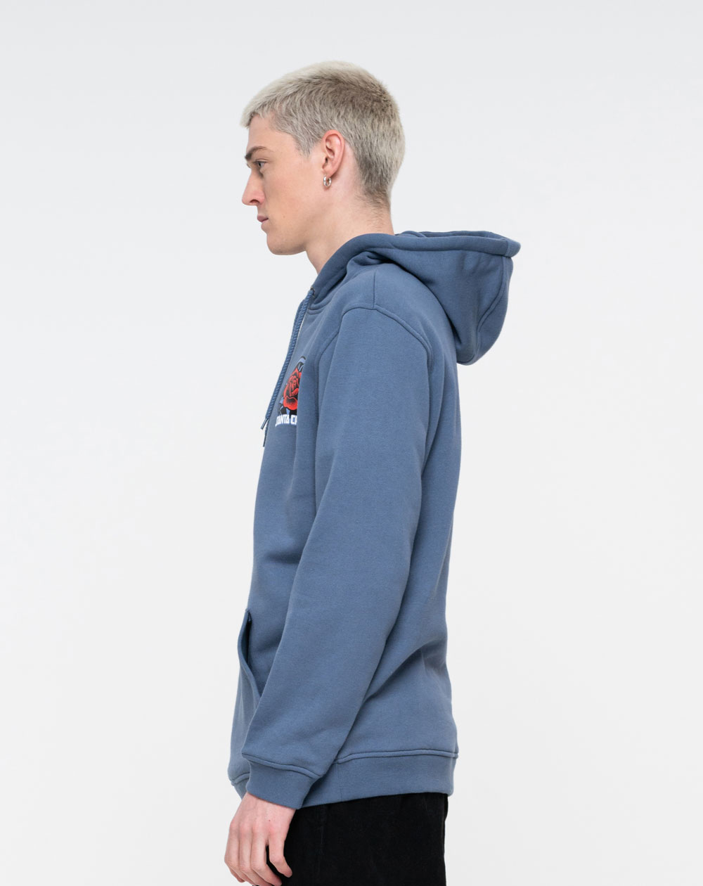 Santa Cruz Til The End Hand Felpa con Cappuccio Uomo Vintage Blue