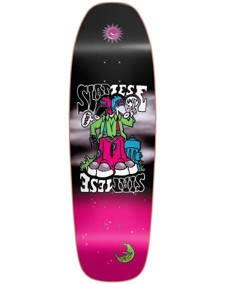 New Deal Tavola Skateboard Siamese 9.375" Neon