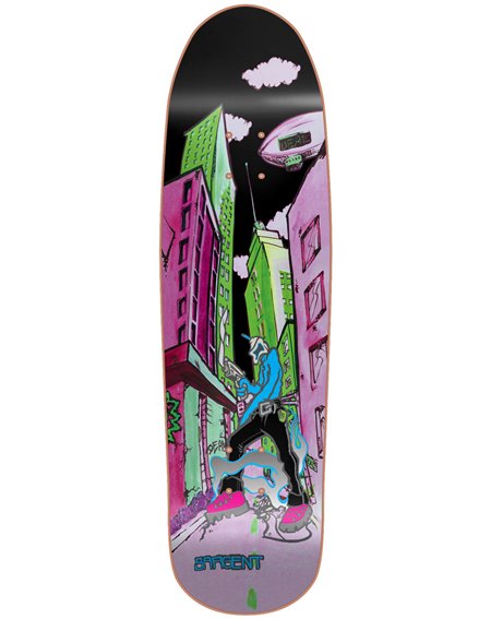 New Deal Tavola Skateboard Sargent Invader 9.25" Neon