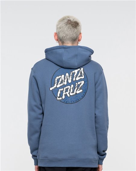 Santa Cruz Alive Dot Felpa con Cappuccio Uomo Vintage Blue