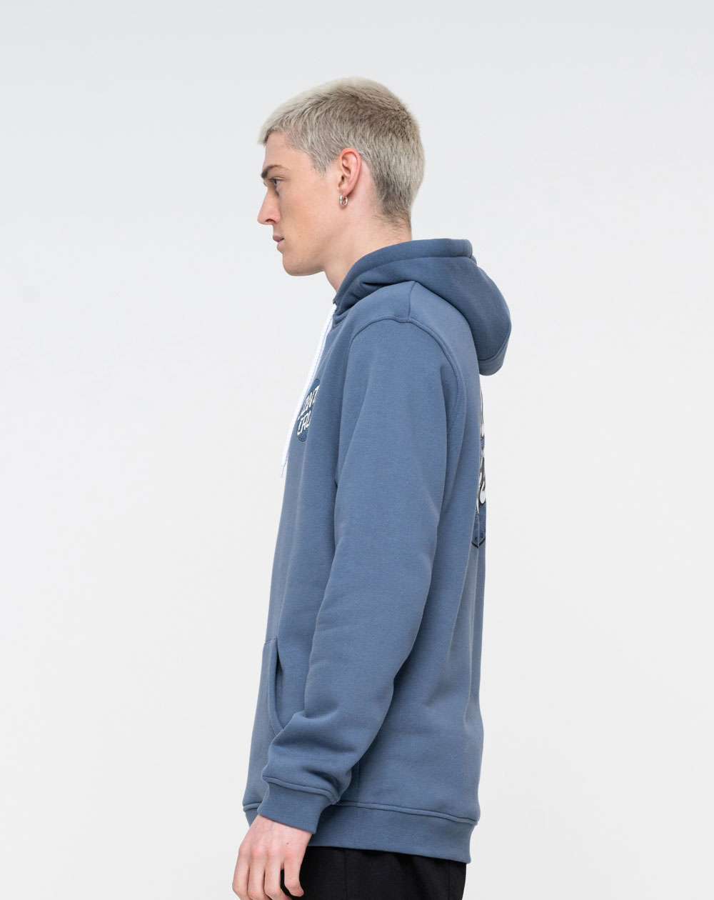 Santa Cruz Alive Dot Moleton com Capuz para Homem Vintage Blue