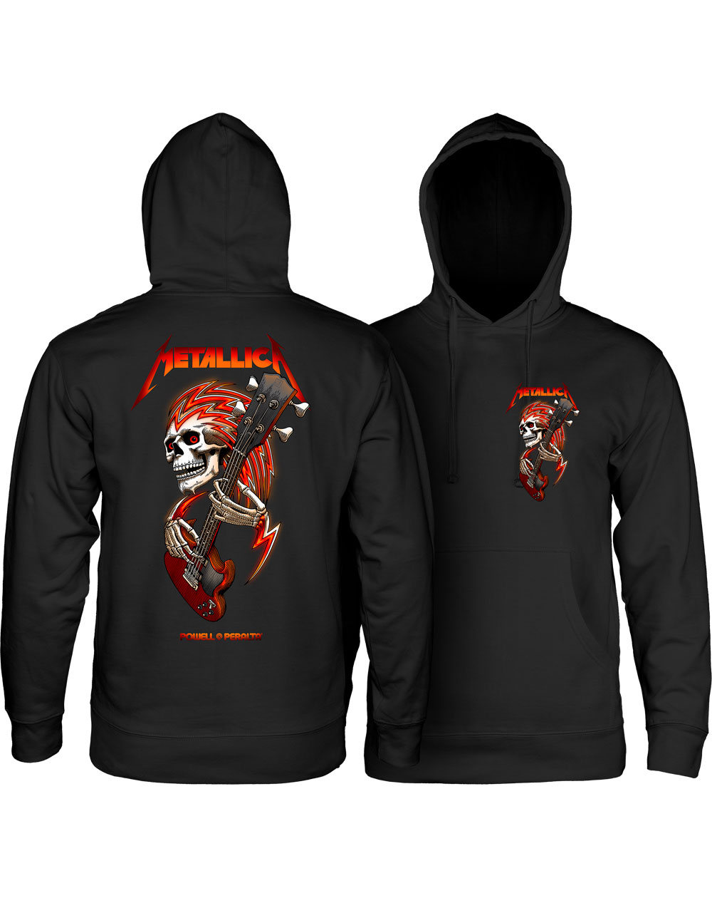 Powell Peralta Metallica Collab Sudadera con Capucha para Hombre Black