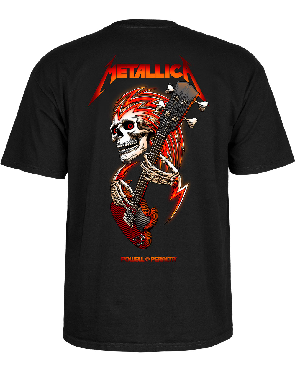 Powell Peralta Metallica Collab Camiseta para Homem Black