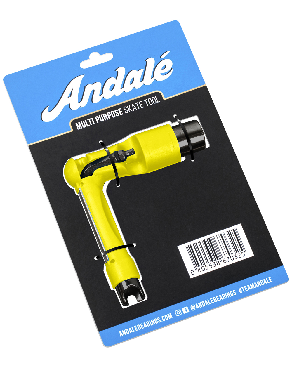 Andalé Multi Purpose Skate Skateboard Schraubenschlüssel Yellow