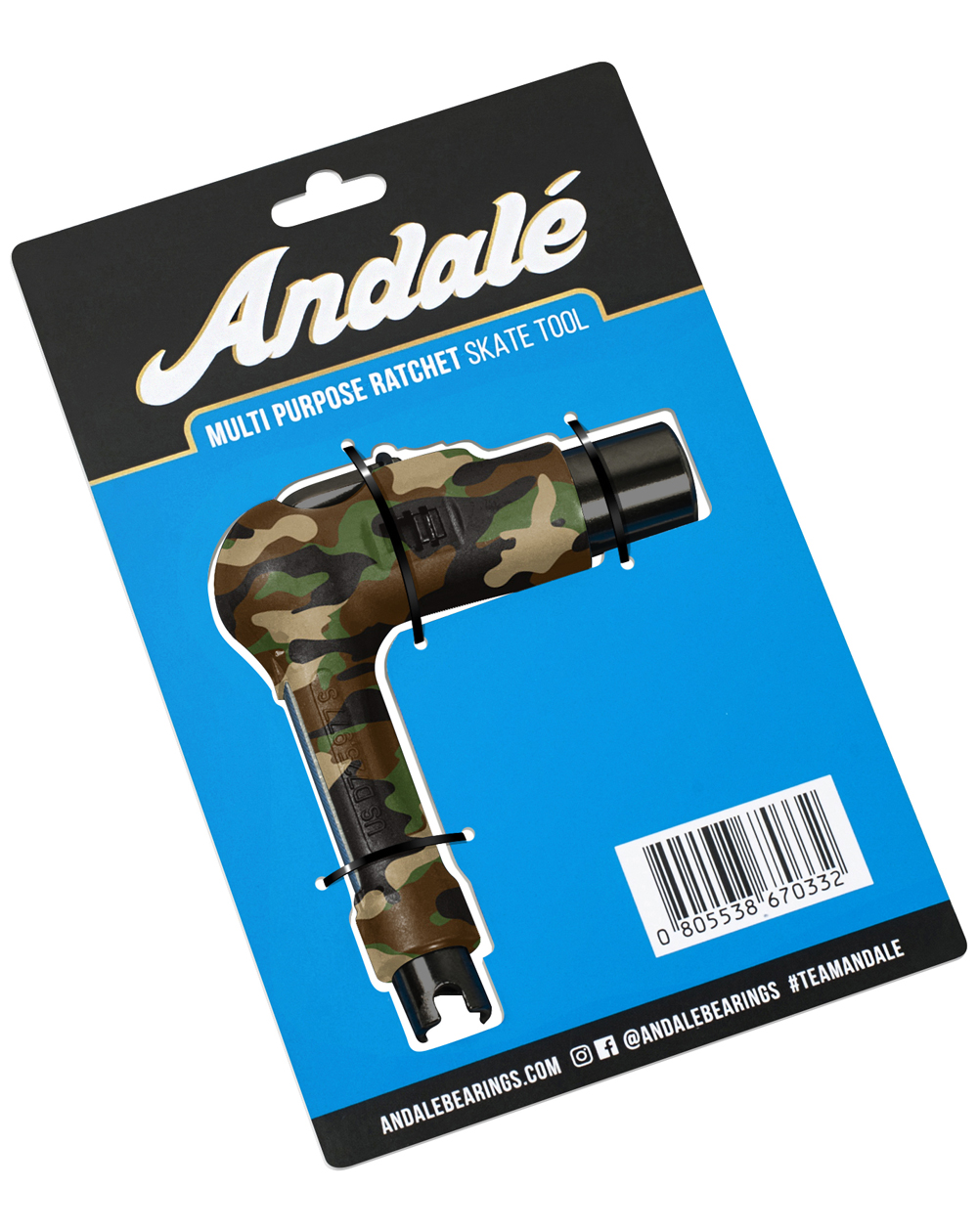 Andalé Herramienta para Skateboard Multi Purpose Ratchet Camo