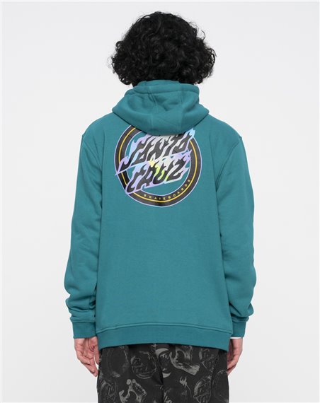 Santa Cruz Holo Flamed Dot Sweat à Capuche Zippée Homme Verdigris