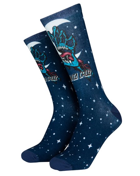 Santa Cruz Cosmic Bone Hand Socquettes Homme Midnight Blue