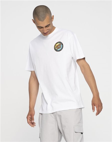 Santa Cruz Loud Ringed Dot T-Shirt Homme White Acid Wash 2
