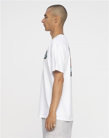 Santa Cruz Loud Ringed Dot T-Shirt Uomo White Acid Wash