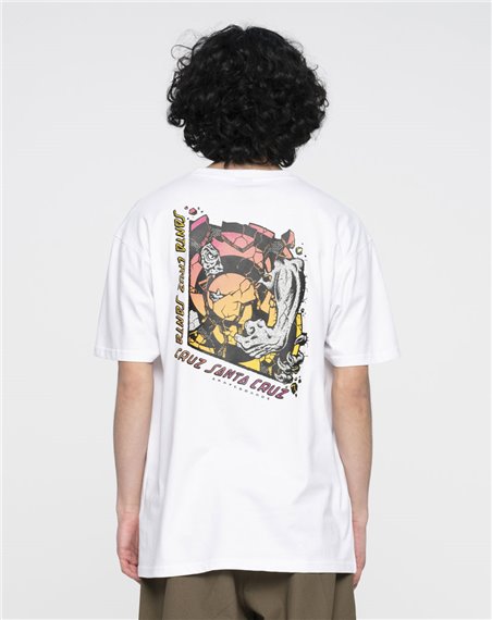 Santa Cruz Roskopp Break T-Shirt Homme White Acid Wash