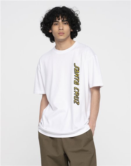 Santa Cruz Men's T-Shirt Roskopp Break White Acid Wash 2