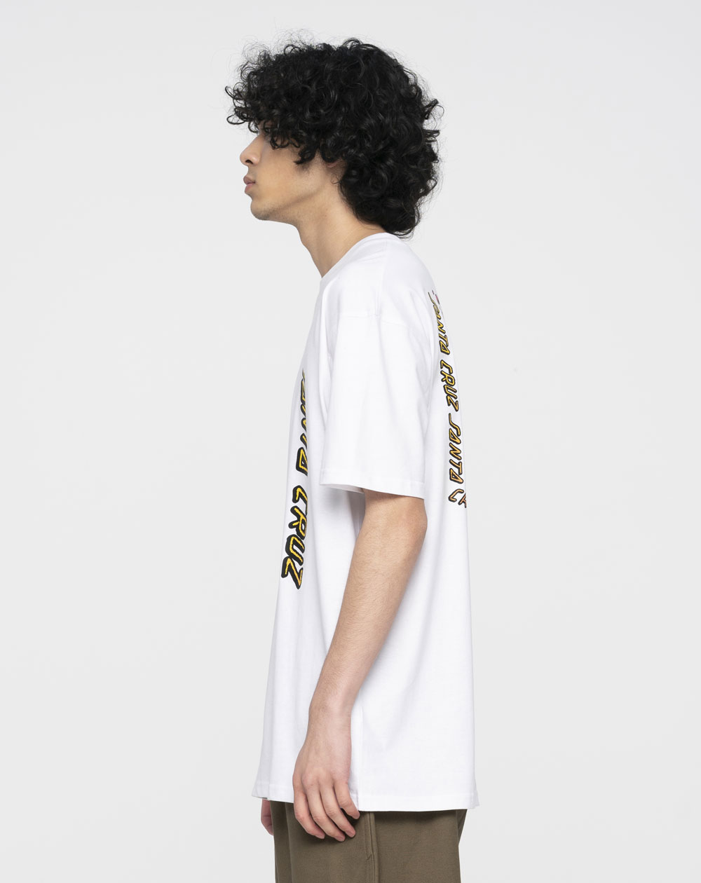 Santa Cruz Roskopp Break Camiseta para Hombre White Acid Wash