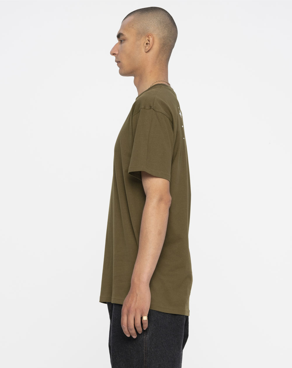 Santa Cruz Men's T-Shirt Cosmic Bone Hand Uniform Green