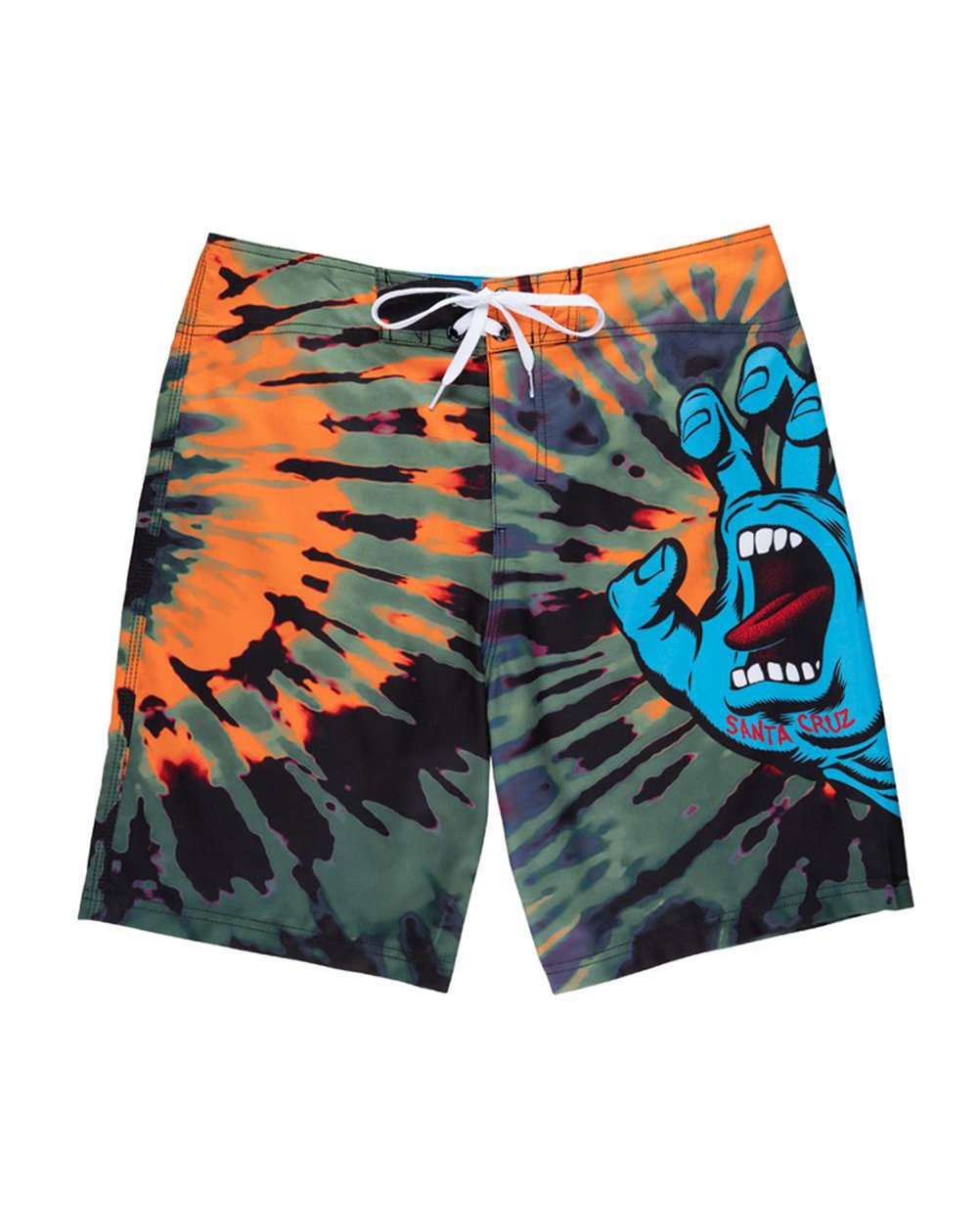 Santa Cruz Screaming Hand Shorts da Surf Uomo Black/Orange/Green