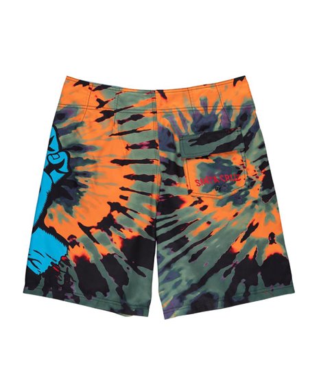 Santa Cruz Screaming Hand Boardshort para Hombre Black/Orange/Green