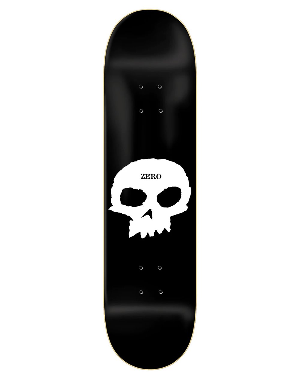 Zero Single Skull 8.25" Skateboard Deck Black