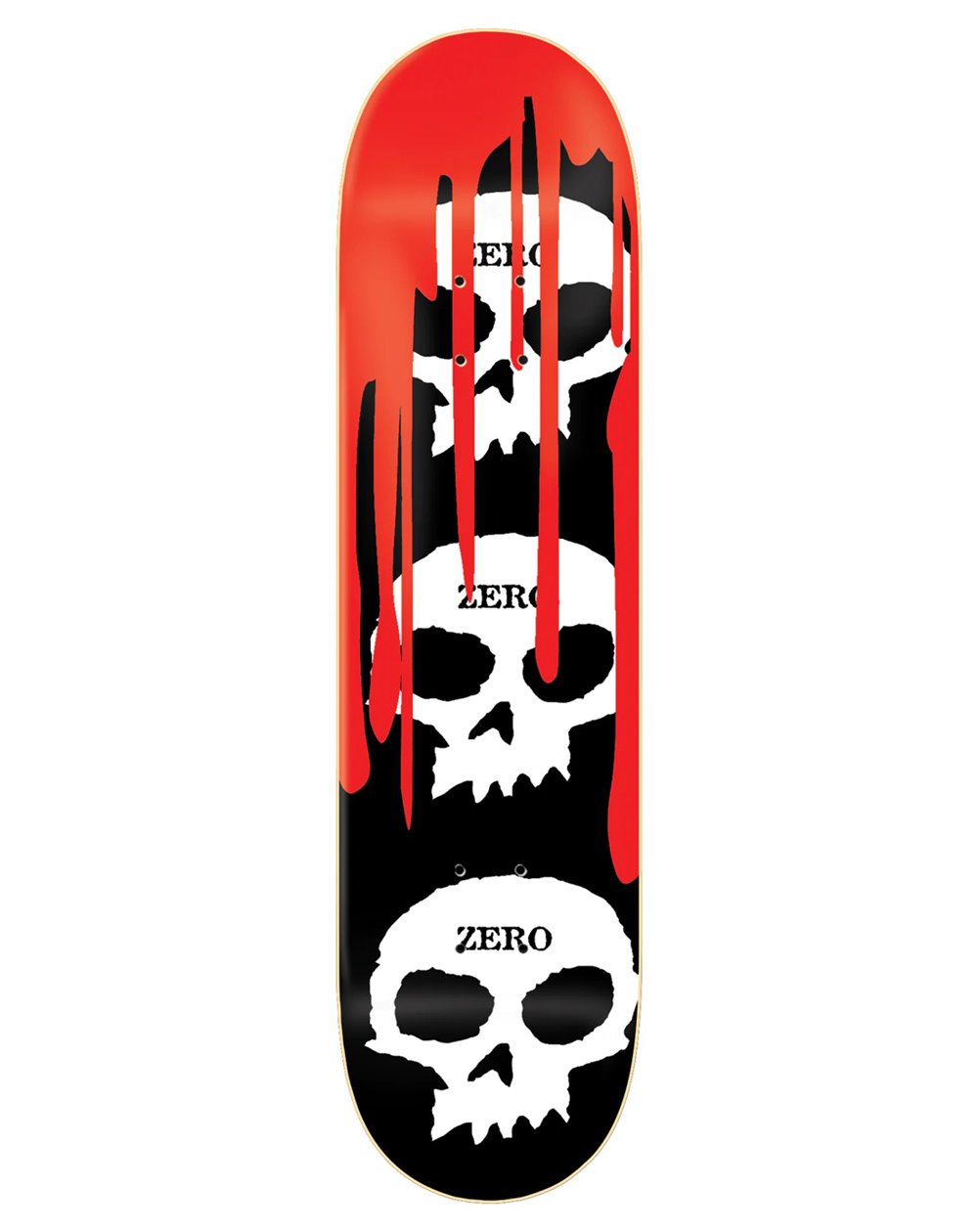 Zero 3 Skull Blood 8" Skateboard Deck Black