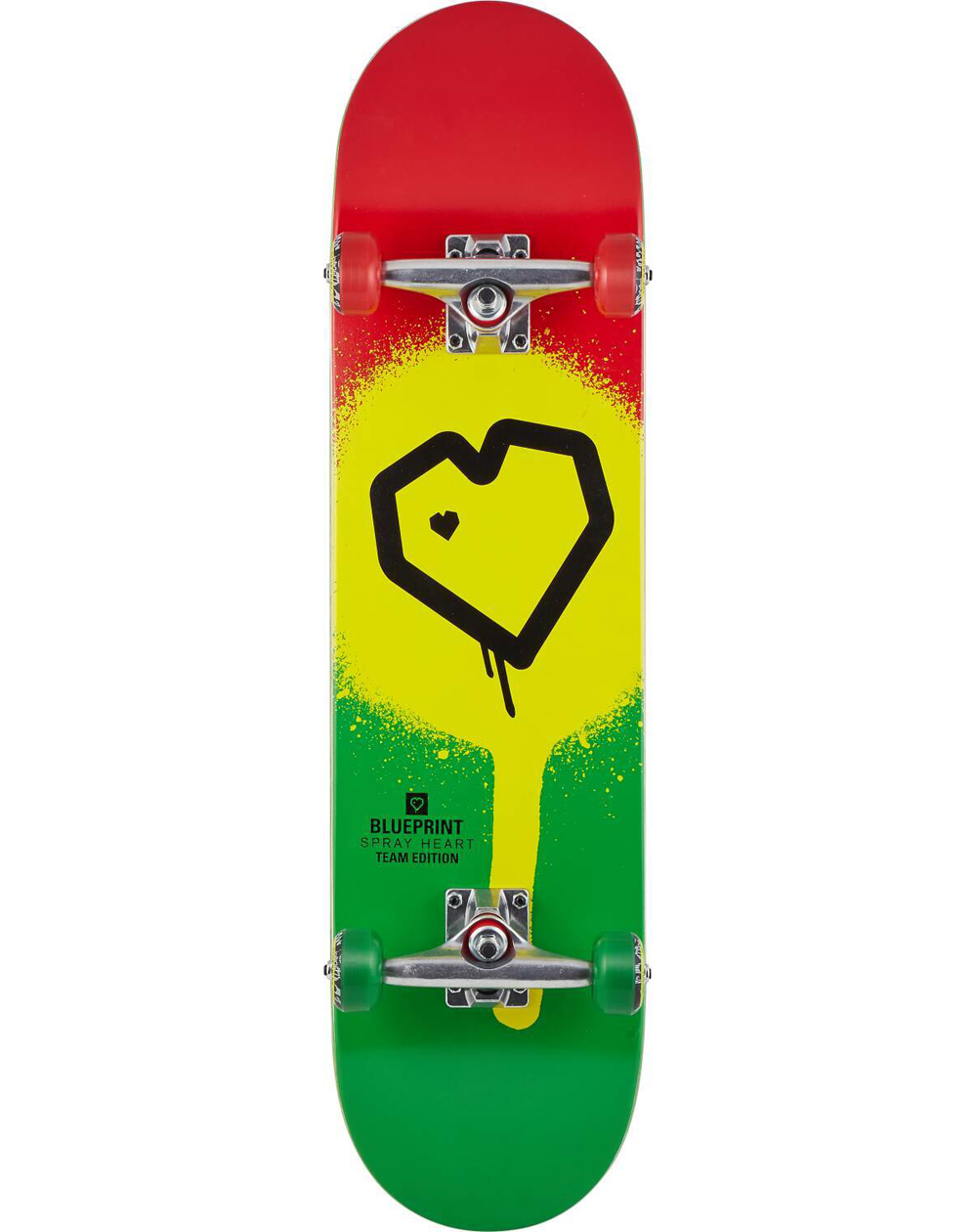 Blueprint Skate Montado Spray Heart V2 8.00" Rasta