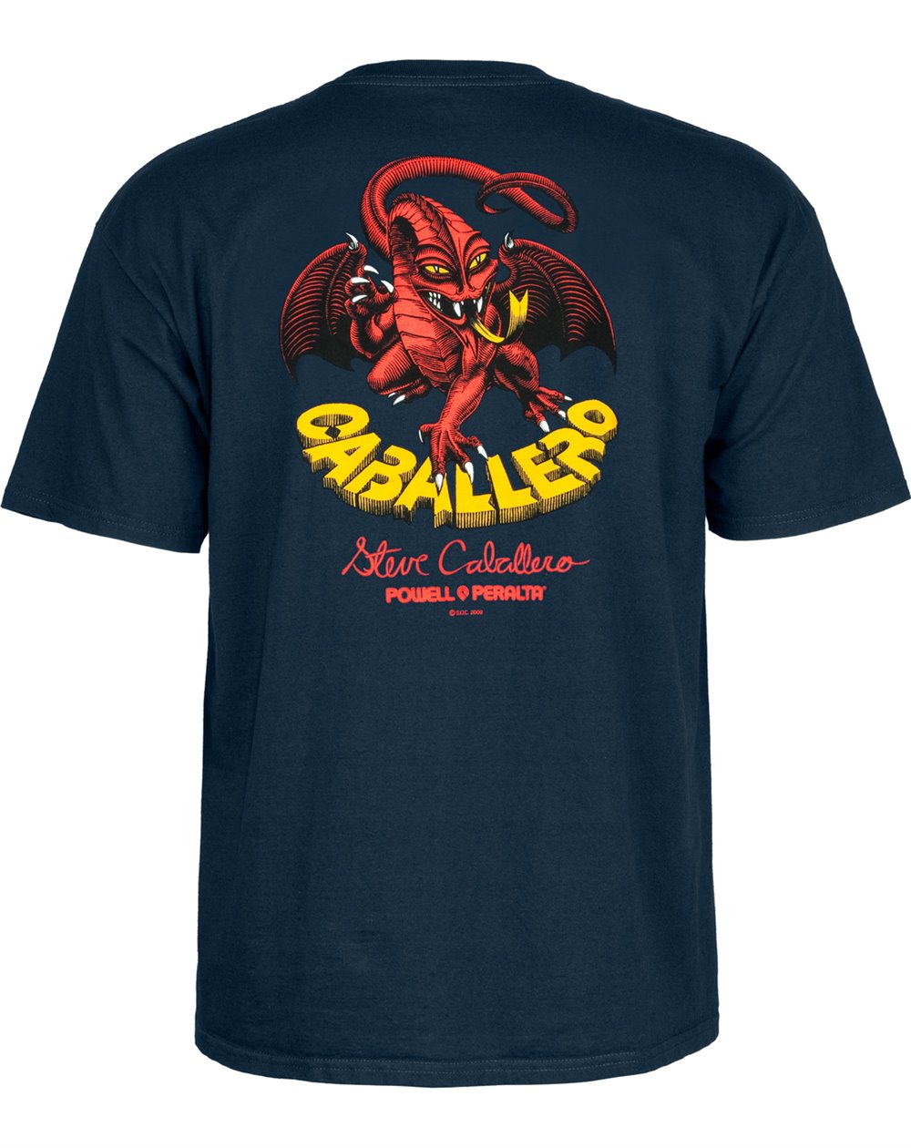 Powell Peralta Herren T-Shirt Steve Caballero Dragon II Navy