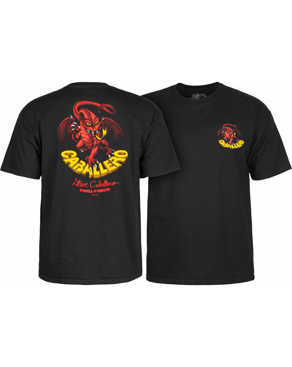Powell Peralta Steve Caballero Dragon II Camiseta para Homem Black