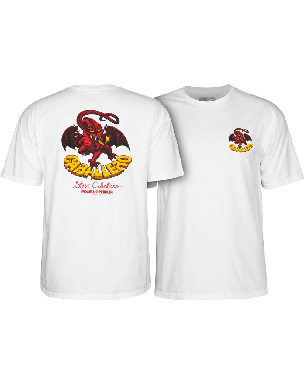 Powell Peralta Steve Caballero Dragon II T-Shirt Homme White