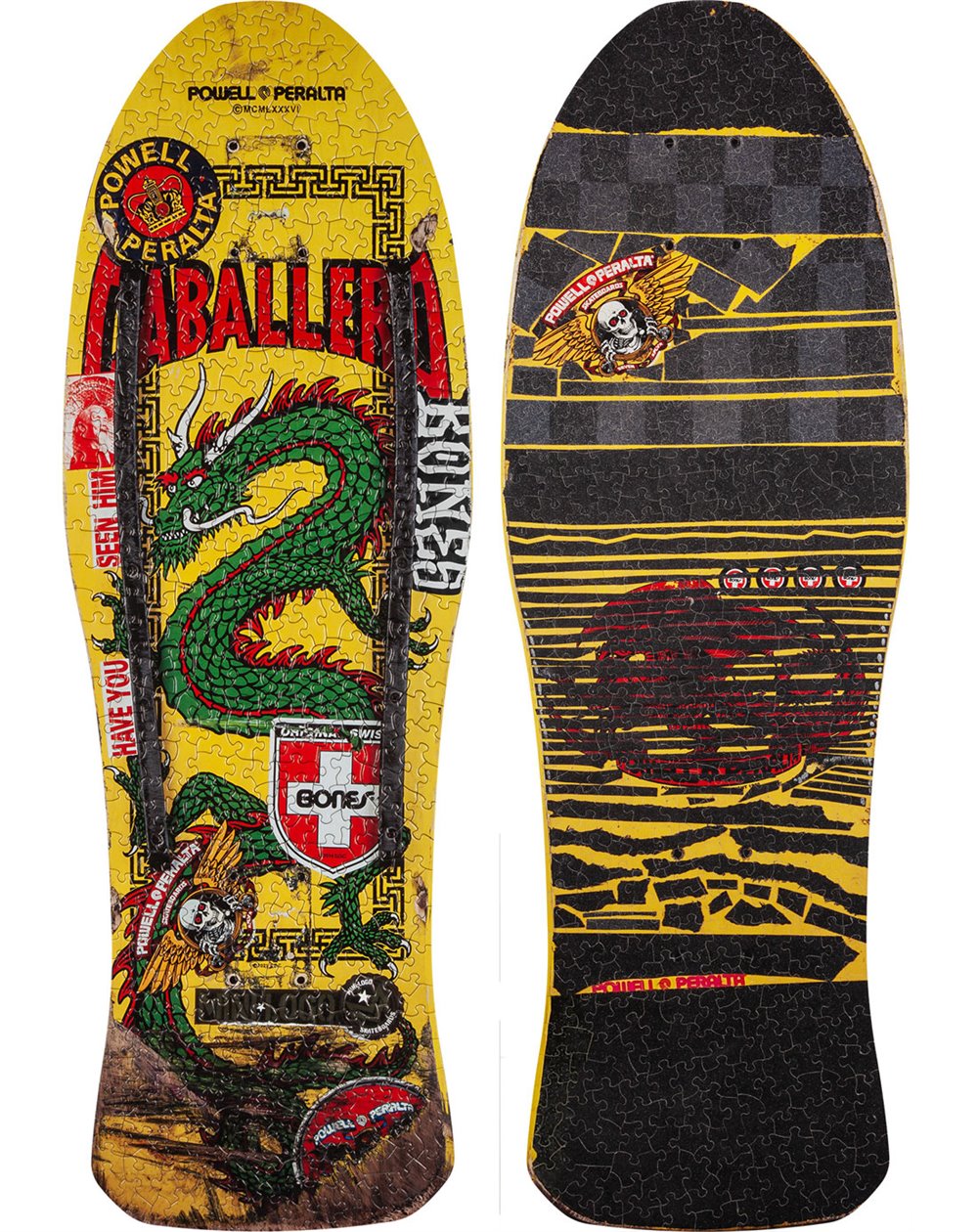 Powell Peralta Cab Chinese Dragon Puzzle Yellow