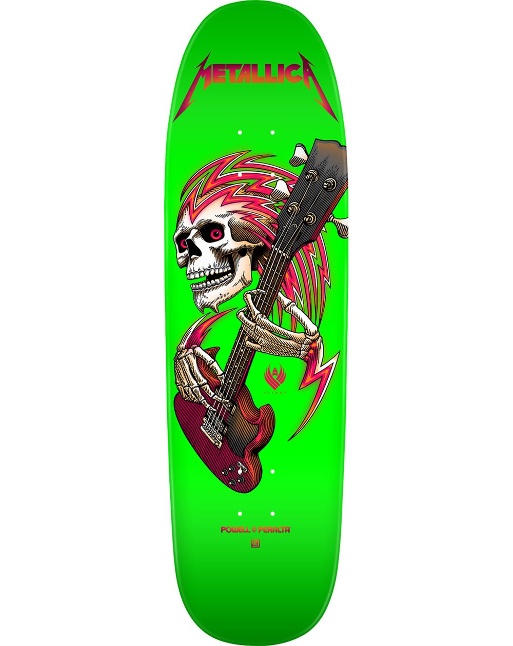 Powell Peralta Metallica Collab Flight 9.265" Skateboard Deck Green