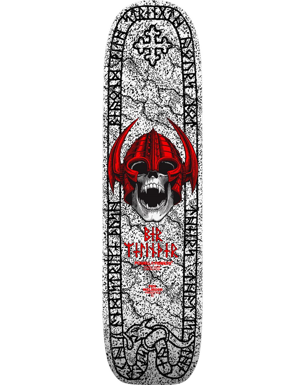 Powell Peralta Shape Skate Per Welinder Nordic Skull Freestyle Reissue 7.25" White