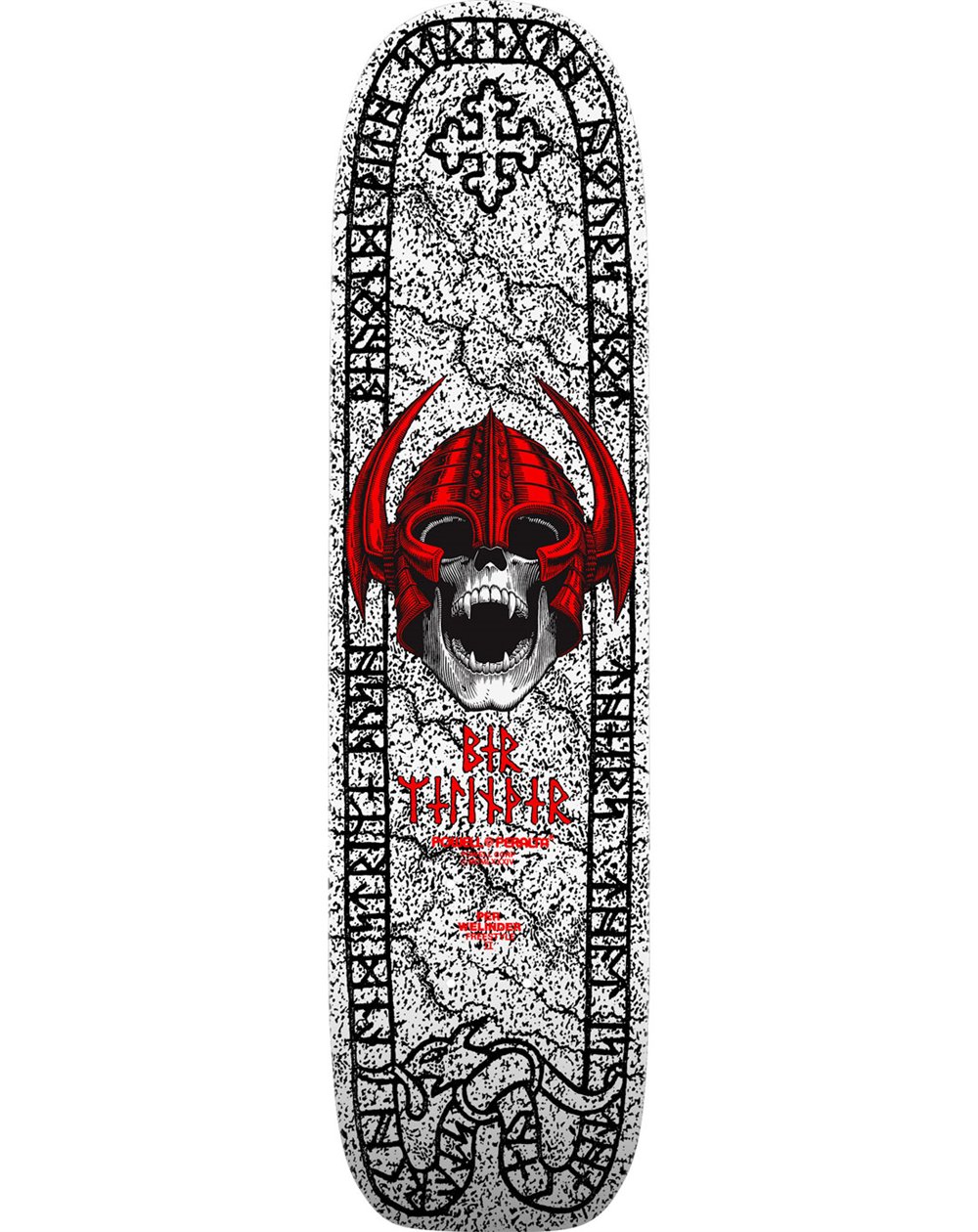 Powell Peralta Tabla Skateboard Per Welinder Nordic Skull Freestyle Reissue 7.25" White