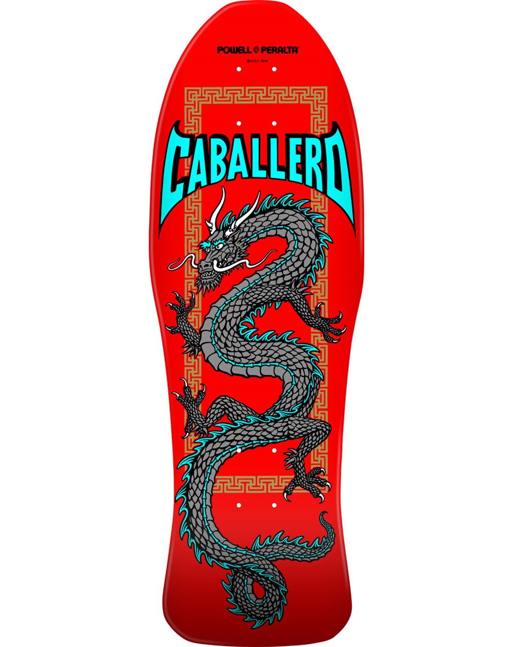 Powell Peralta Tavola Skateboard Steve Caballero Dragon 10" Red/Silver