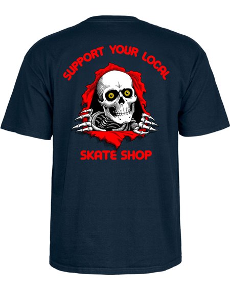 Powell Peralta Support Your Local Skate Shop T-Shirt Uomo Navy