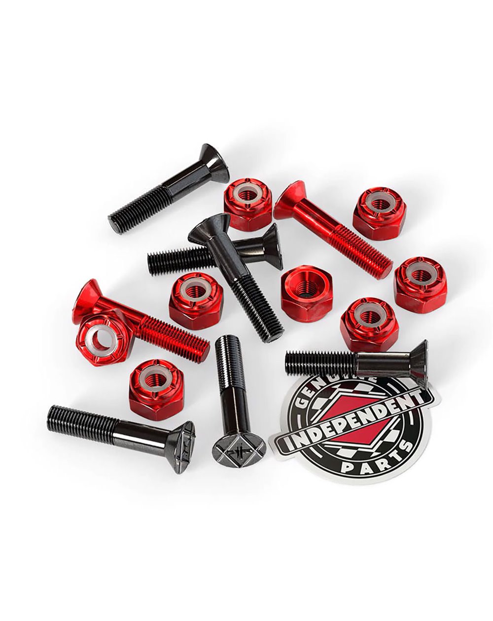 Independent Genuine Parts 7/8" Phillips Skateboard Hardware Set Black/Red