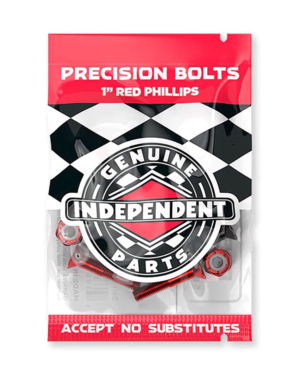 Independent Visserie Skateboard Genuine Parts 1" Phillips Black/Red