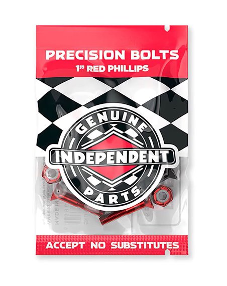 Independent Parafusos de Base Skate Genuine Parts 1" Phillips Black/Red