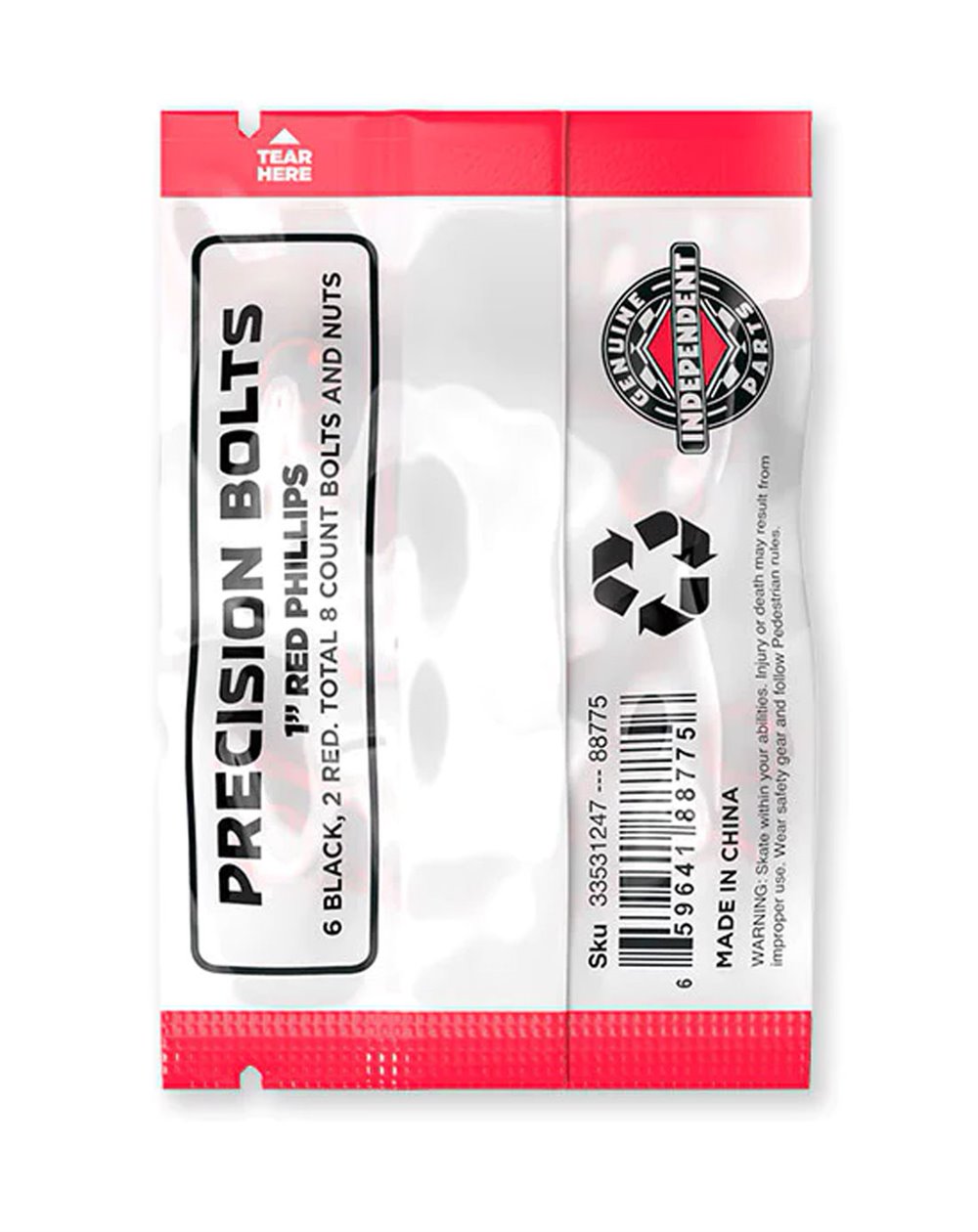 Independent Genuine Parts 1" Phillips Skateboard Montageset Black/Red