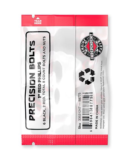 Independent Set Viti e Dadi Skate Genuine Parts 1" Phillips Black/Red