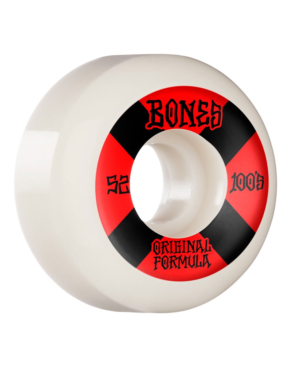 Bones Wheels 100's V5 Sidecut 52mm 100A Skateboard Wheels Natural pack of 4