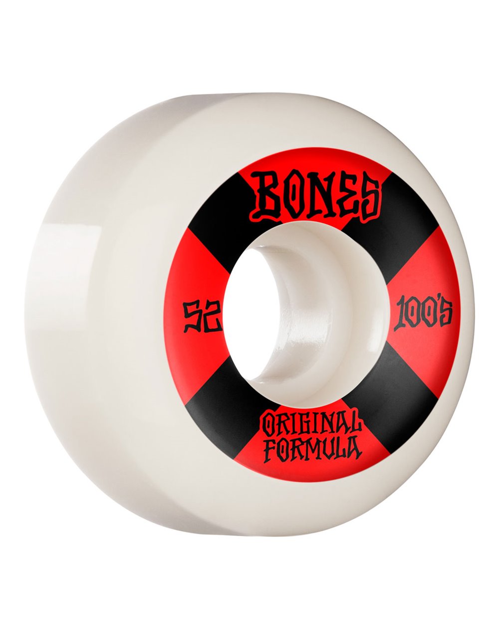 Bones Wheels 100's V5 Sidecut 52mm 100A Skateboard Wheels Natural pack of 4