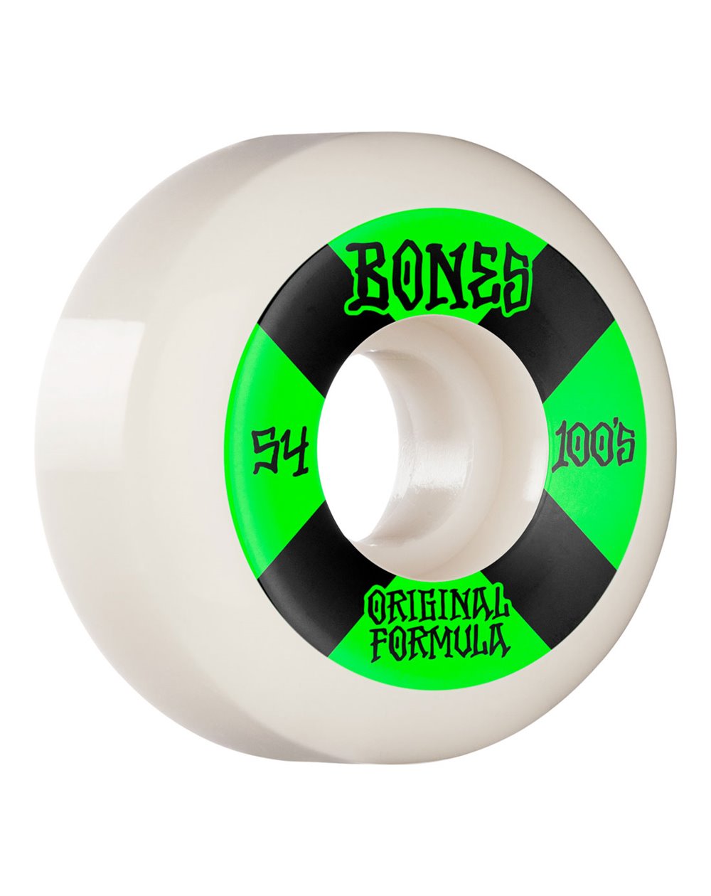 Bones Wheels Rodas Skate 100's V5 Sidecut 54mm 100A Natural 4 peças