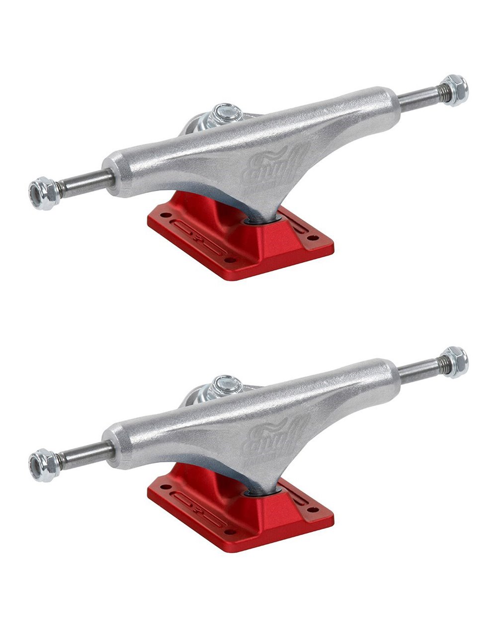 Enuff Decade Pro Satin 139mm Skateboard Trucks Natural/Red pack of 2