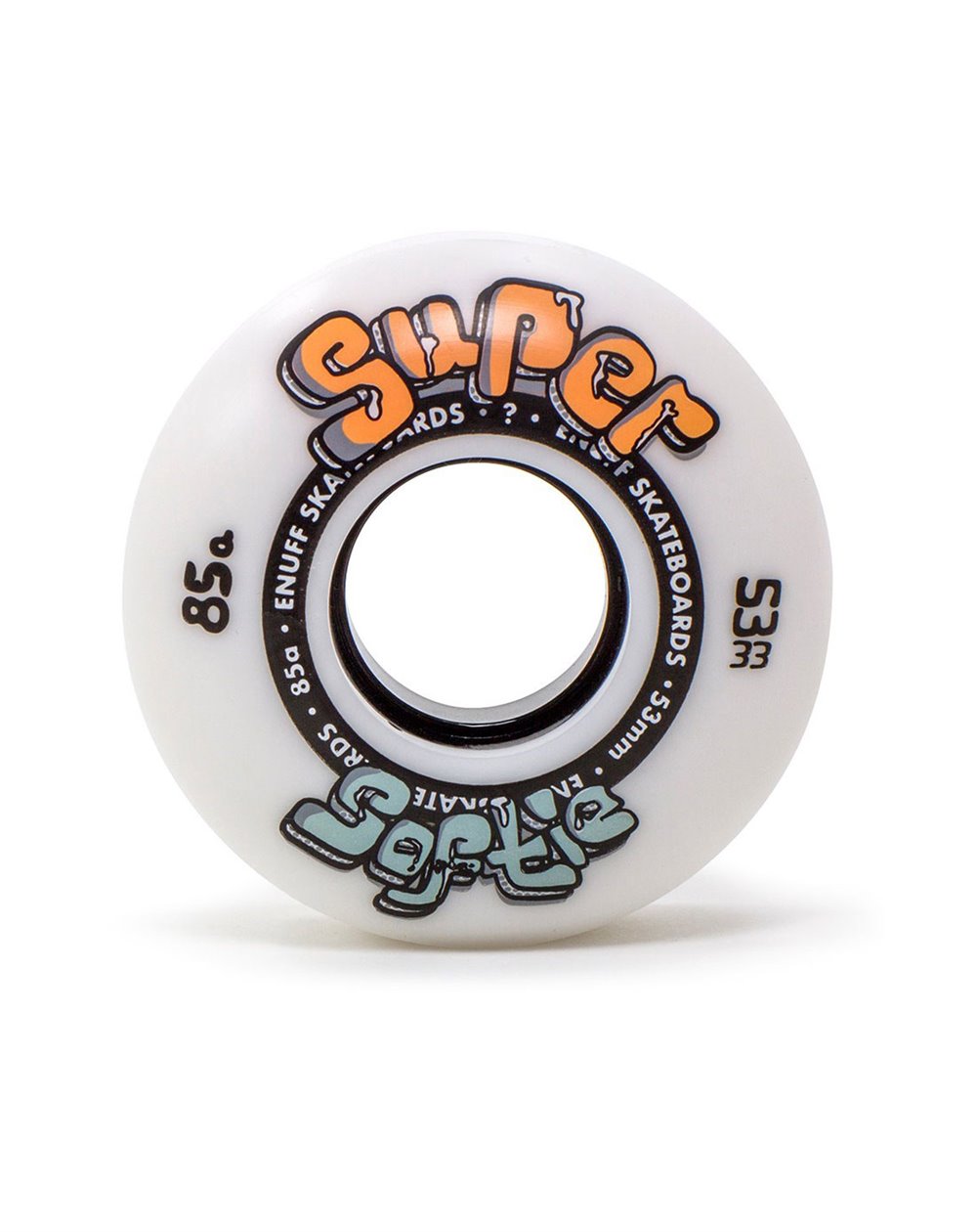 Enuff Super Softie 53mm 85A Skateboard Wheels White pack of 4