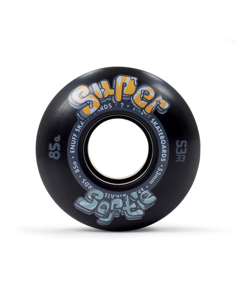 Enuff Roues Skateboard Super Softie 53mm 85A Black 4 pc