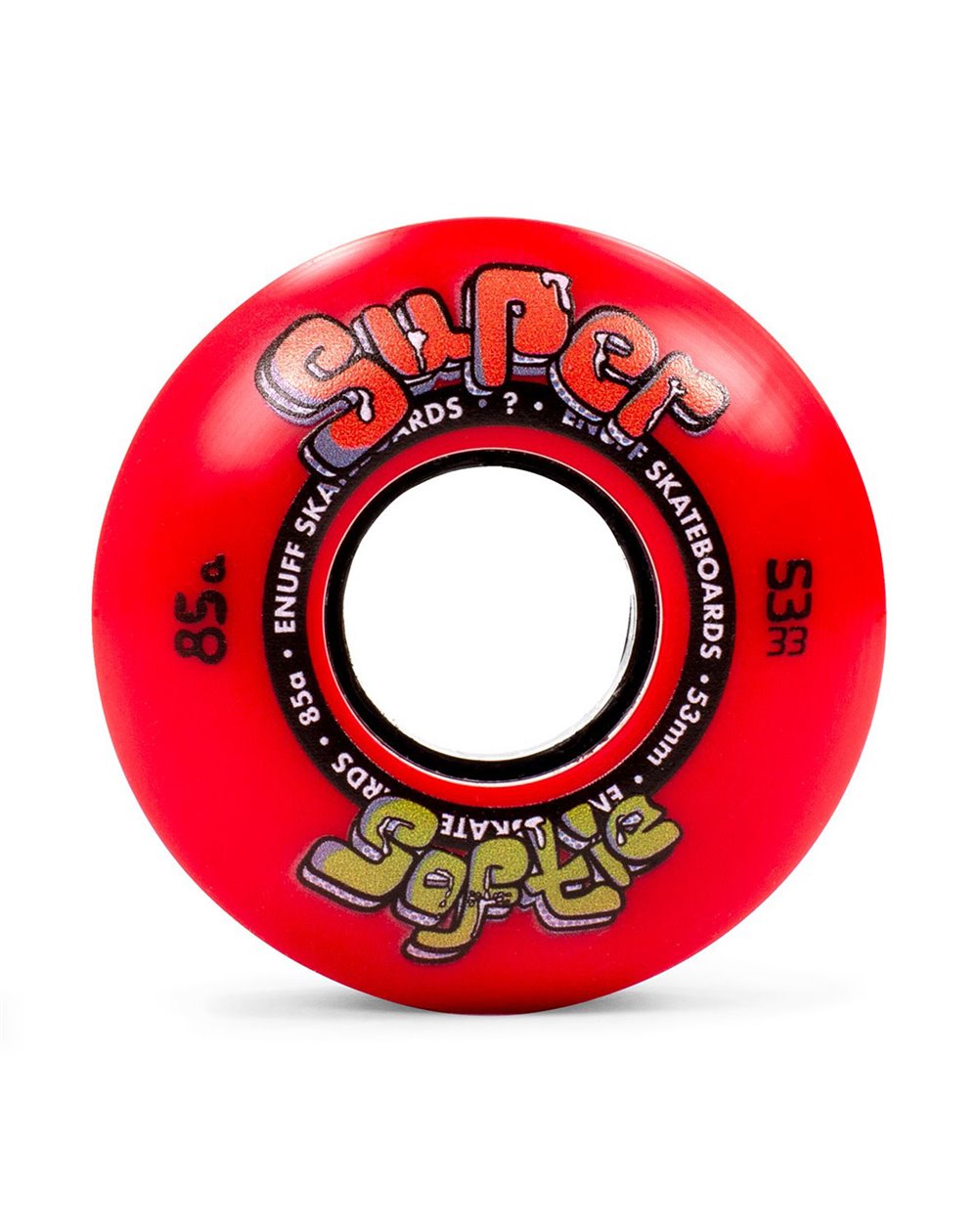Enuff Super Softie 53mm 85A Skateboard Wheels Red pack of 4