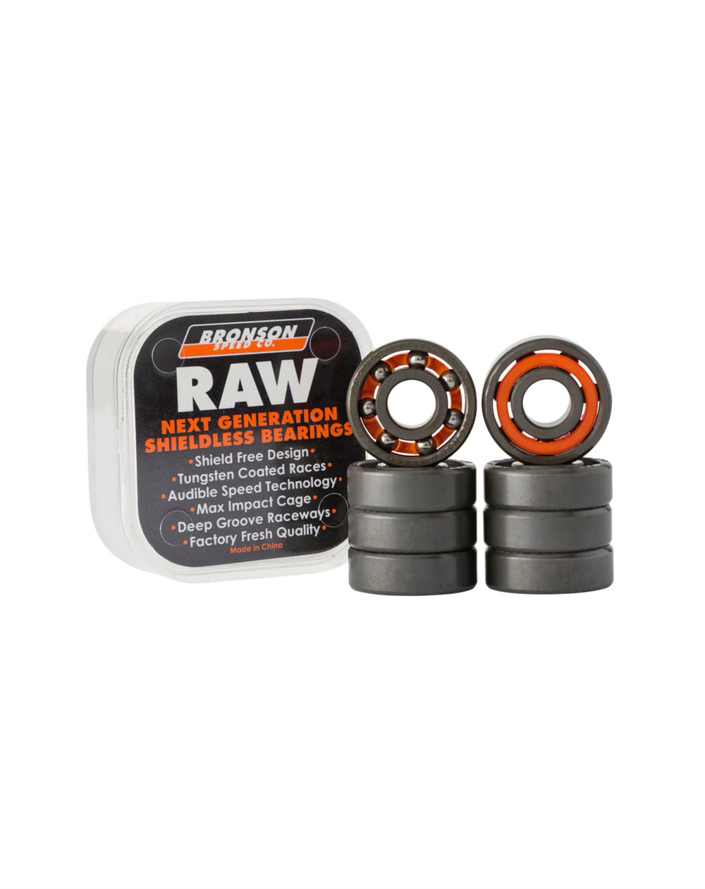 Bronson Speed Co. Raw Skateboard Bearings