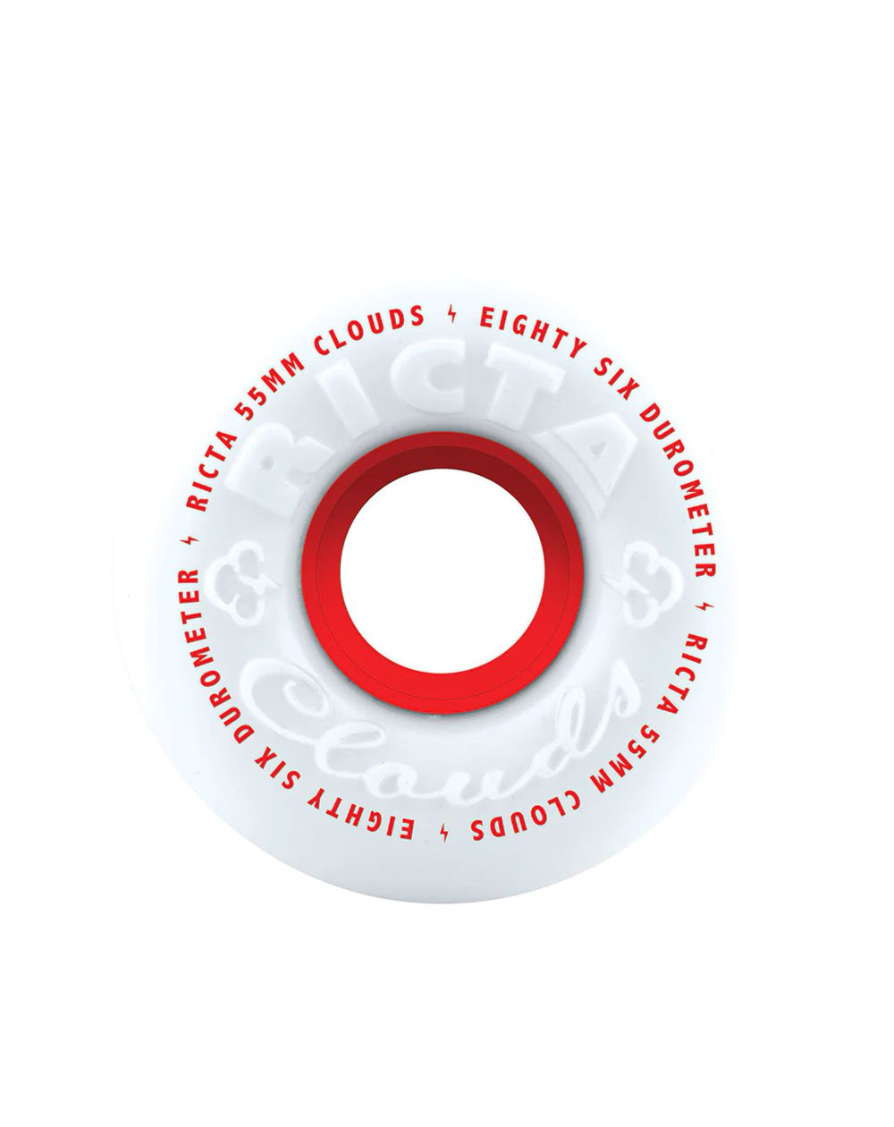 Ricta Clouds 55mm 86A Skateboard Wheels Red pack of 4